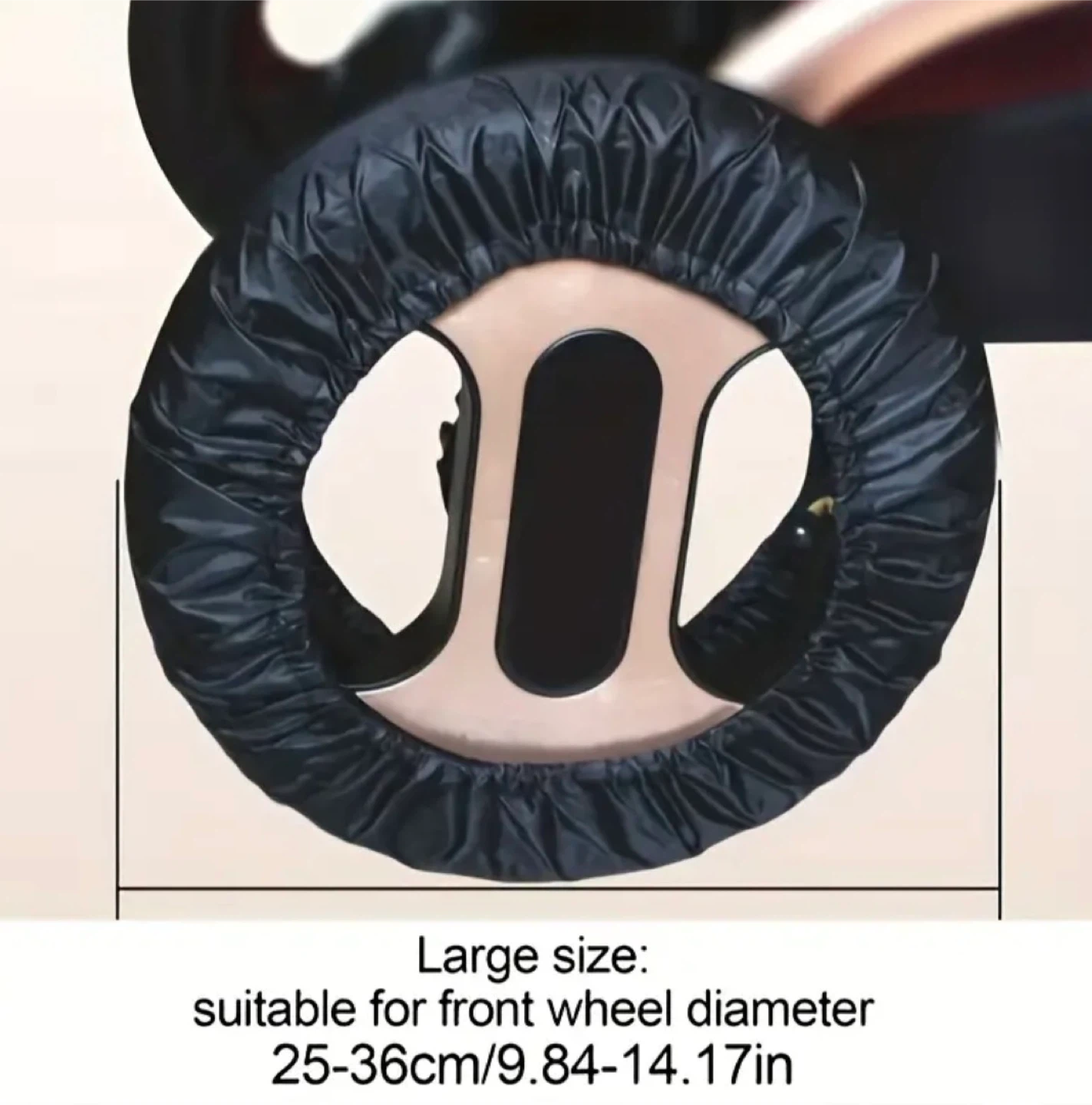 Stroller Wheel Covers, Black, Small & Large Sizes 🥕 - photo 2