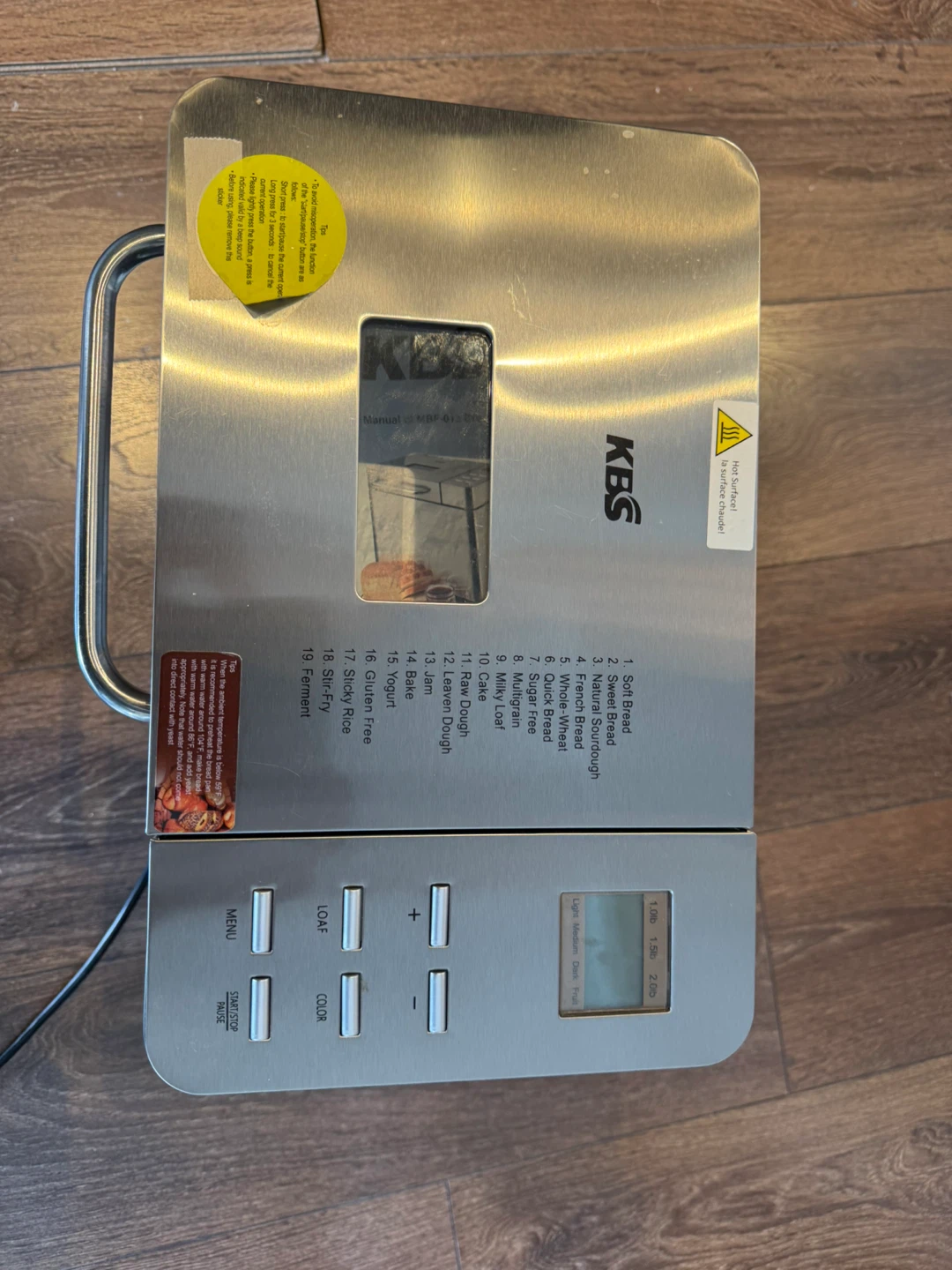 KBS Bread Maker MBF-013 - Like New!