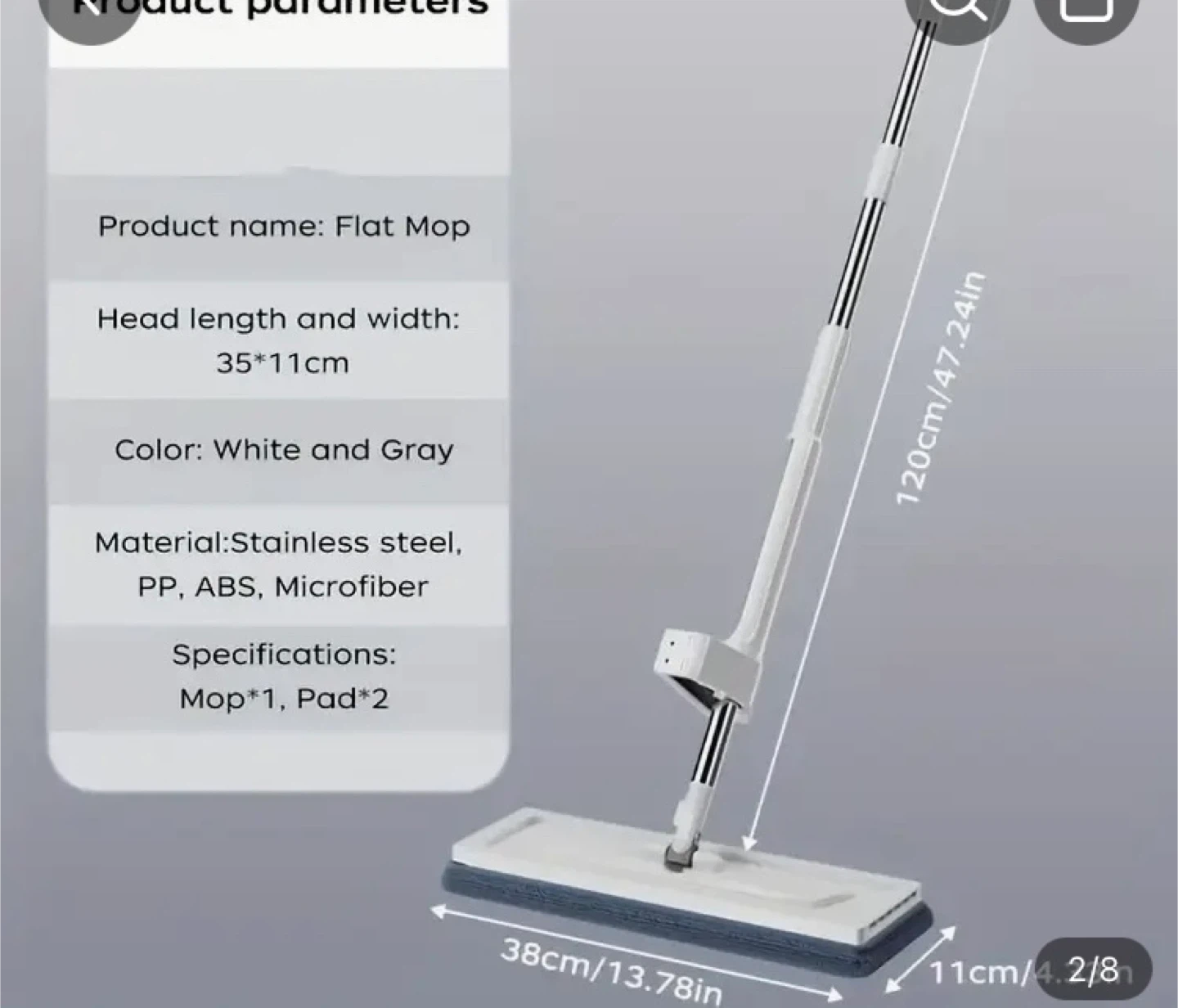 [Brand New] Hand-Free Rotating Mop - Never Used 🥕 - photo 2