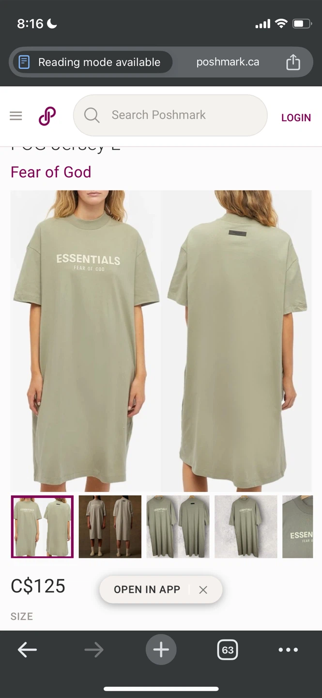 Essentials Fear of God Dress, Size XXS - photo 5