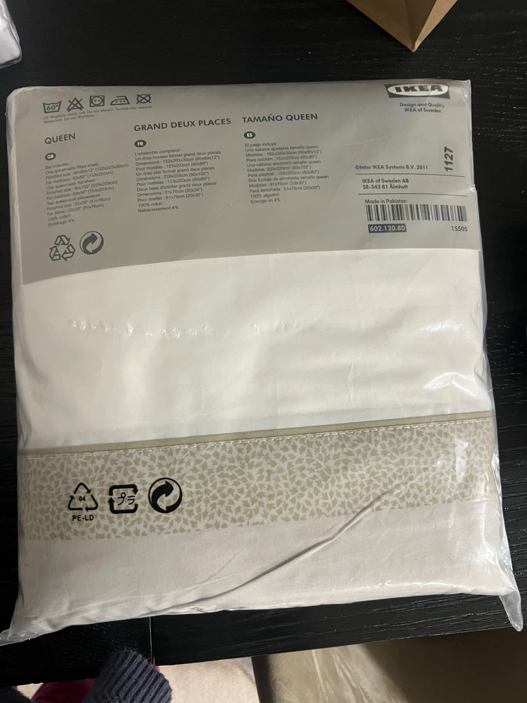 IKEA SKOGHALL Queen Sheet Set - New in Package - photo 2