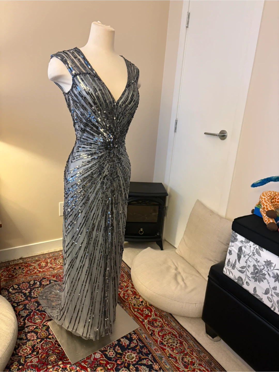 Sequin Embellished Evening Gown - photo 4