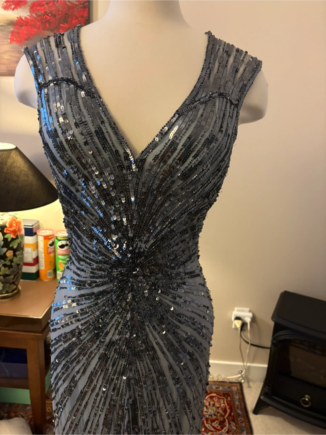 Sequin Embellished Evening Gown