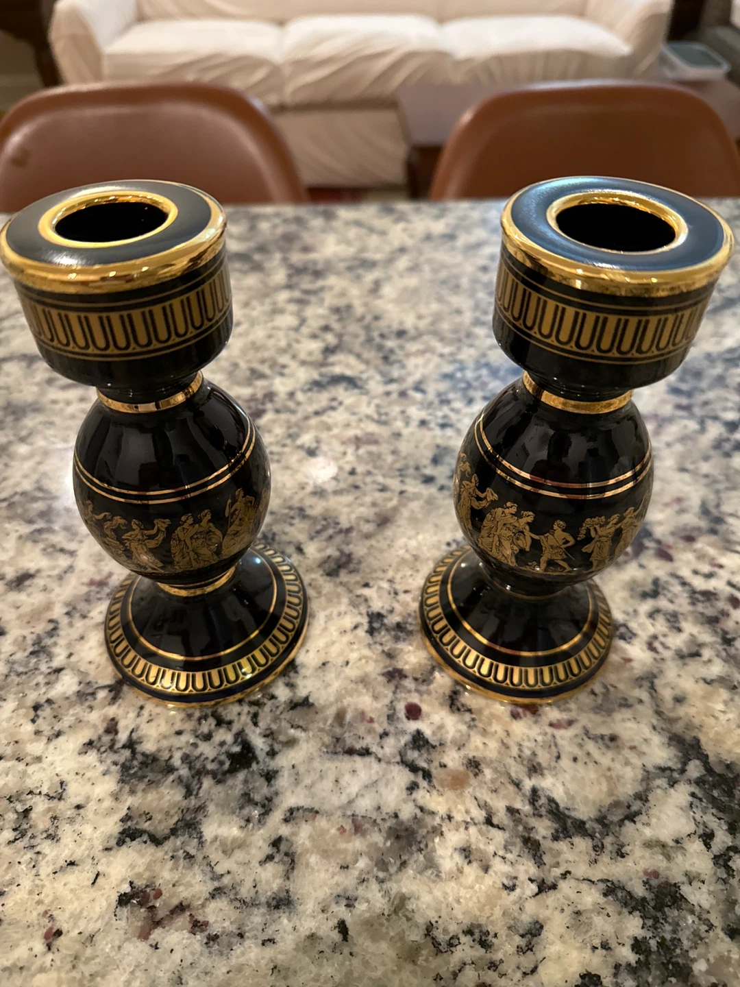 Pair of Handmade Greek Candlestick Holders - photo 2