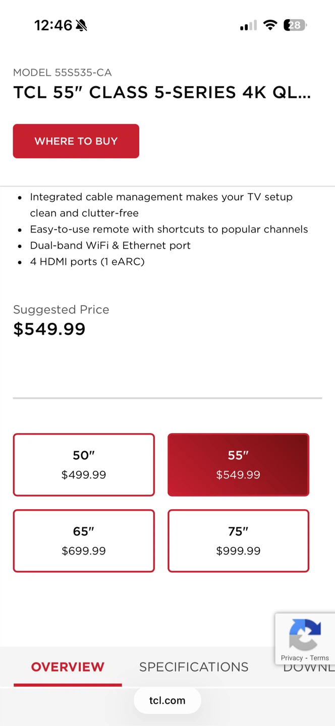 TCL 55" 5-Series 4K QLED Roku Smart TV - photo 2
