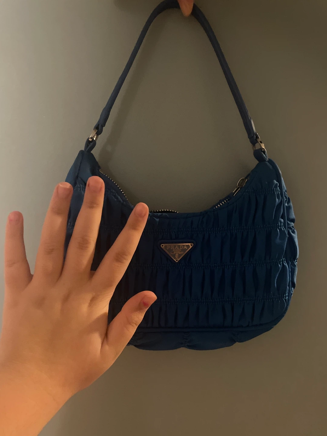 Prada Blue Ruched Mini Bag - photo 3