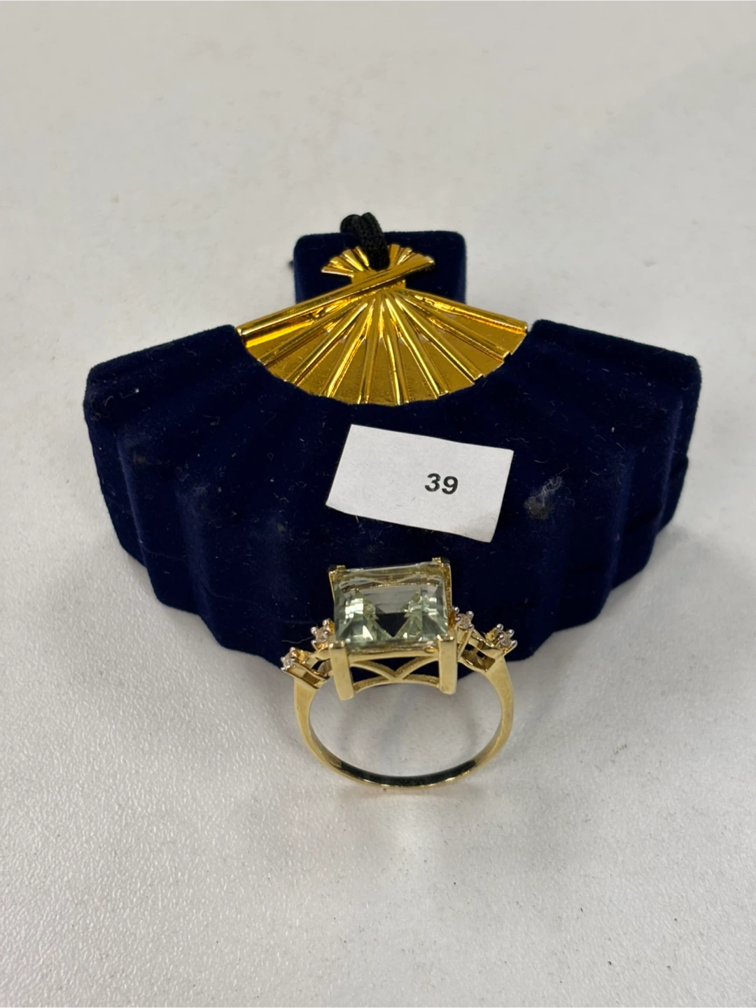 Gold Ring with Green Stone - photo 2