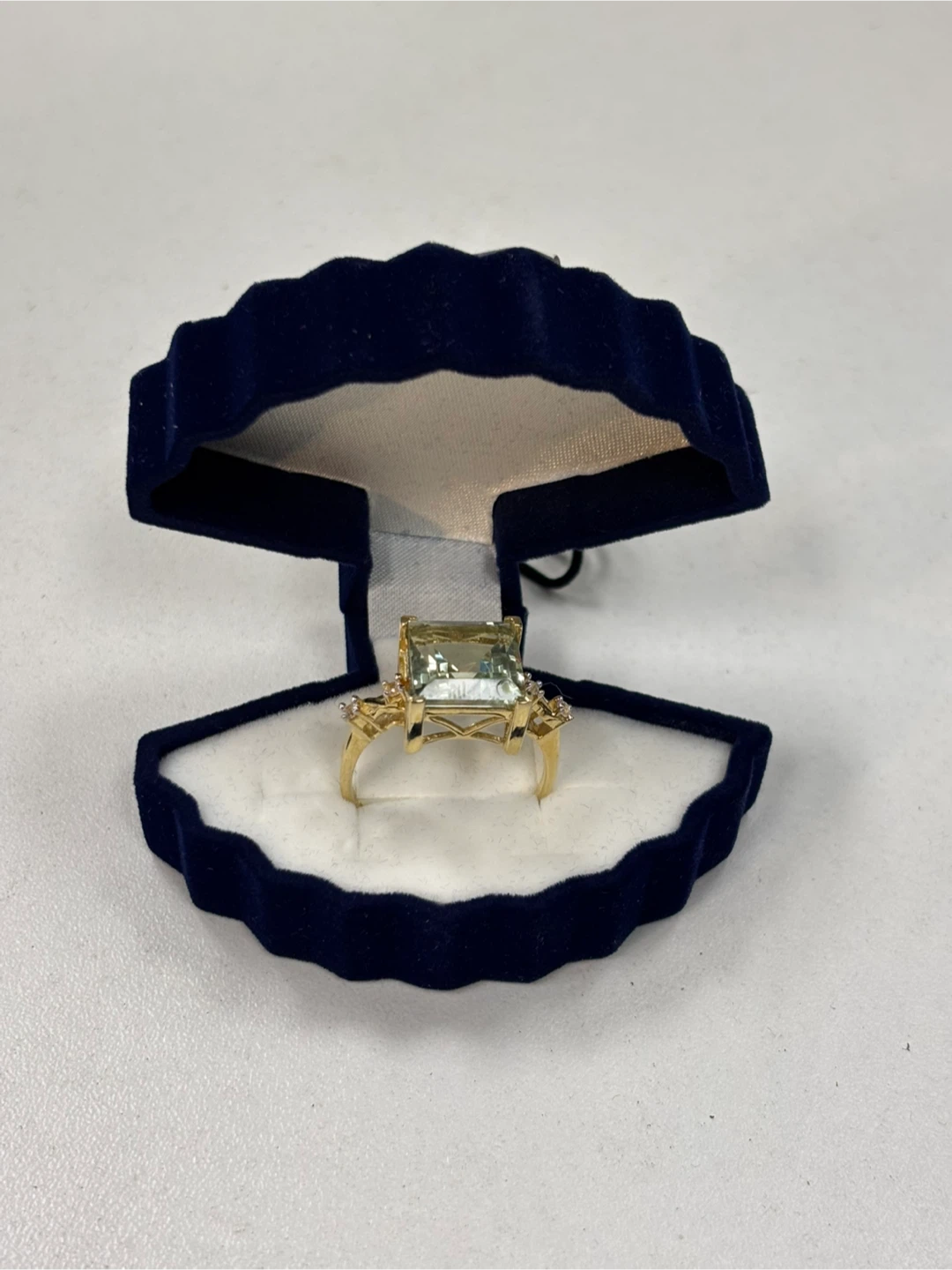 Gold Ring with Green Stone
