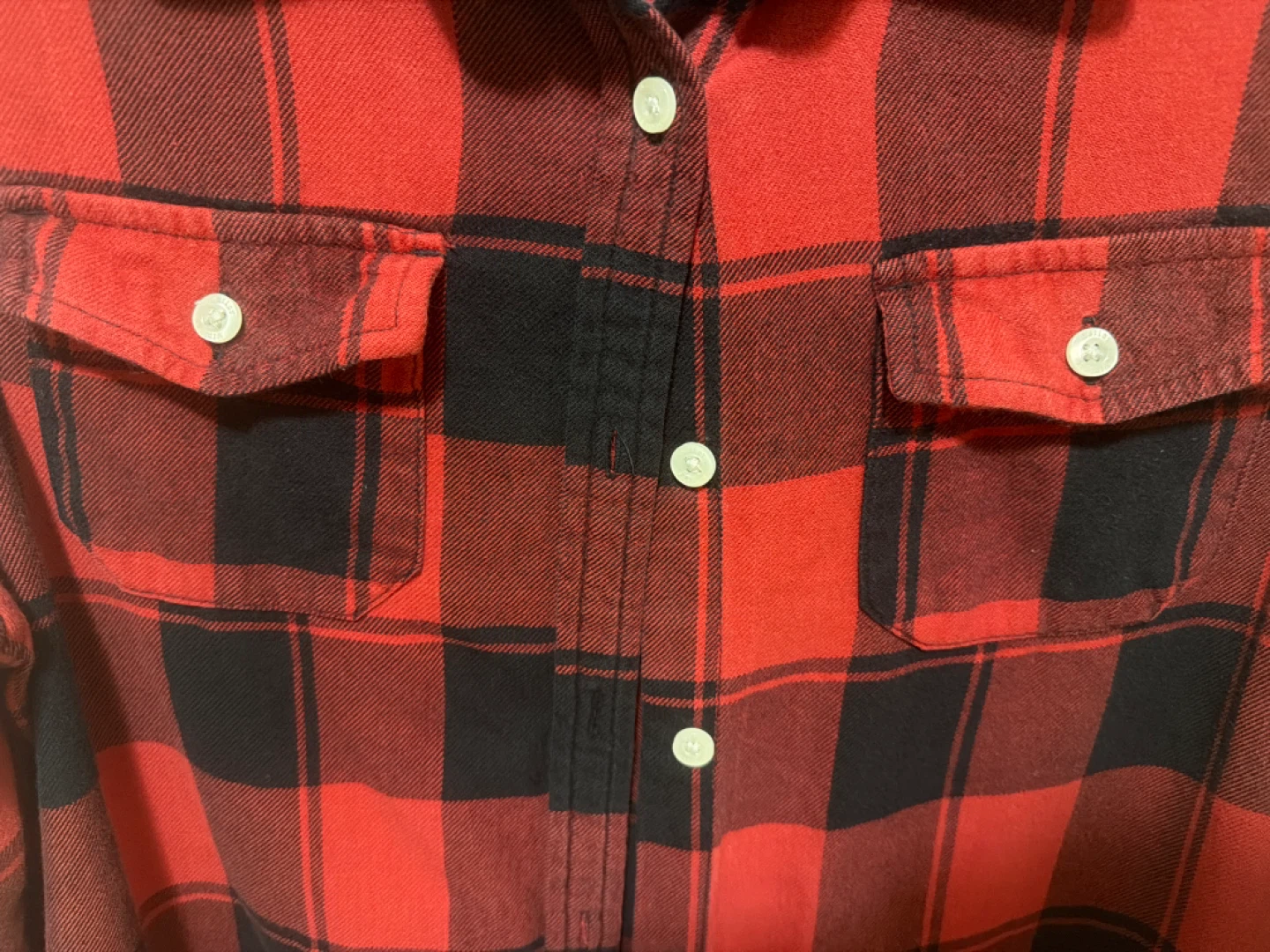 Tailor Vintage Red & Black Flannel - Size L - photo 4