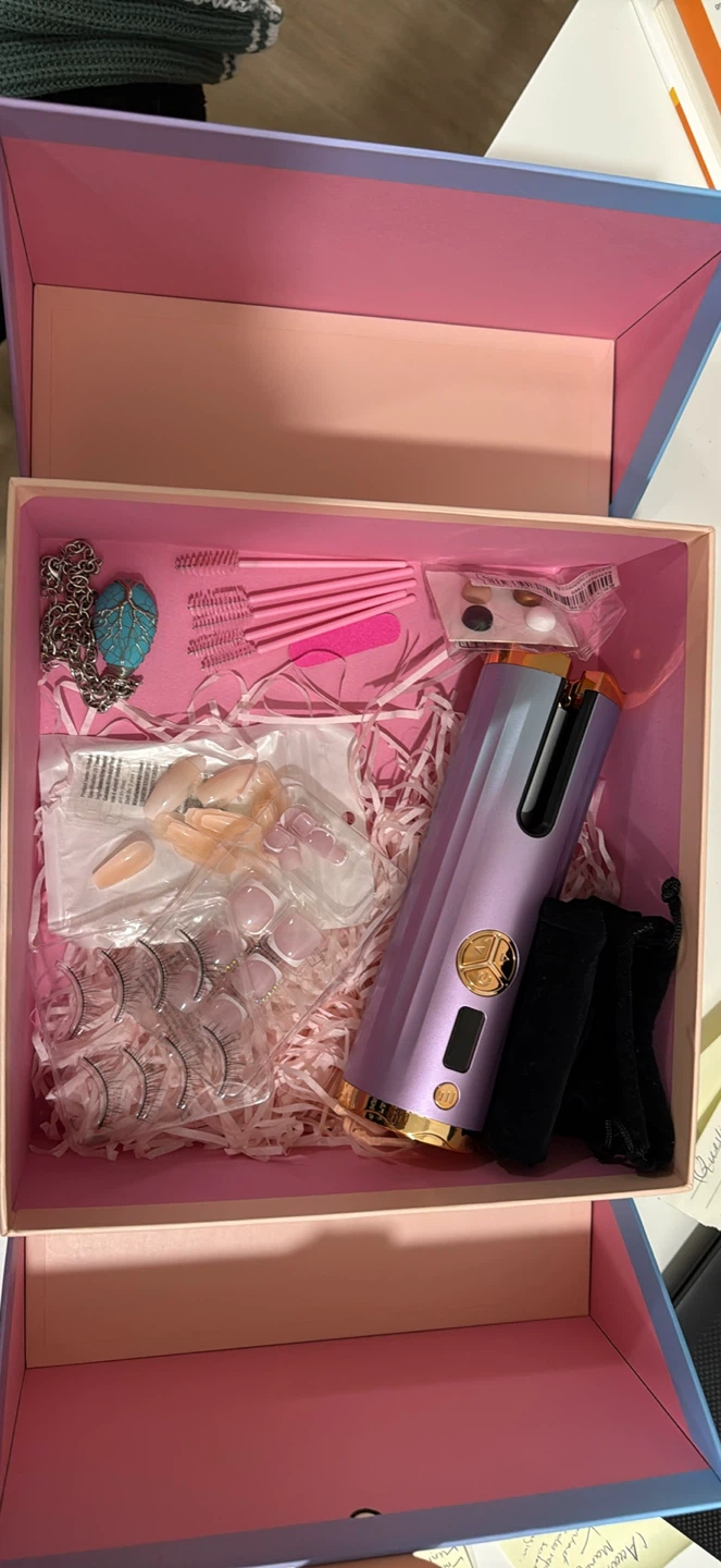 Automatic Hair Curler Set - Lavender & Gold