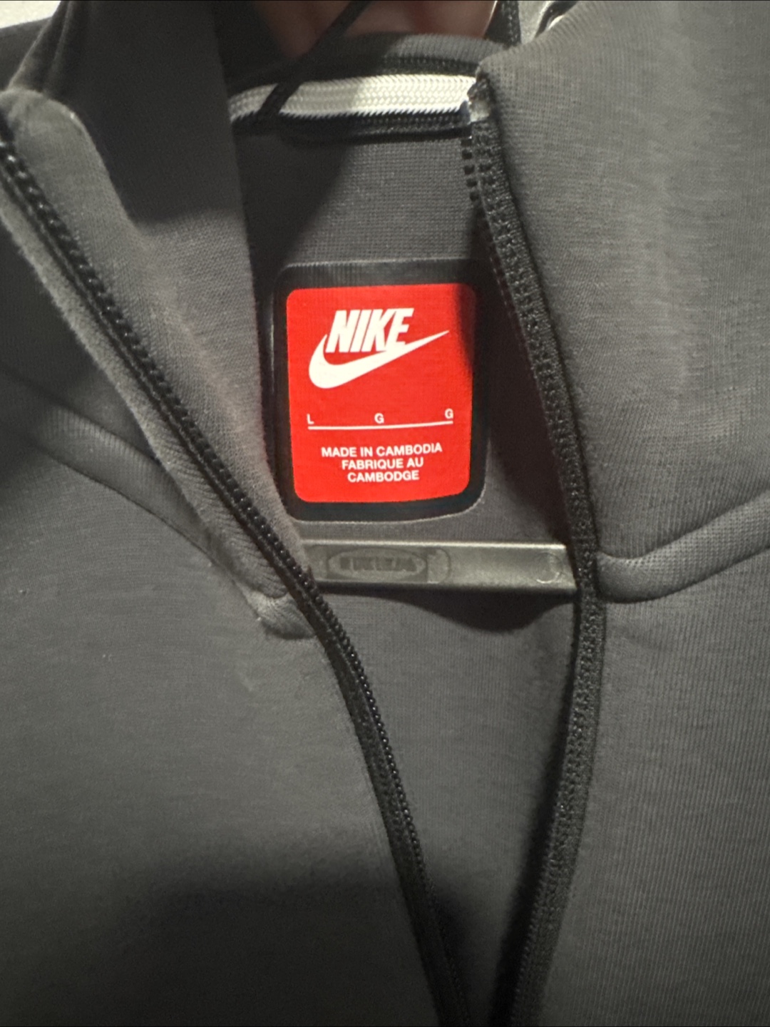 Nike Tech Fleece Hoodie - Grey, Size Large - photo 2