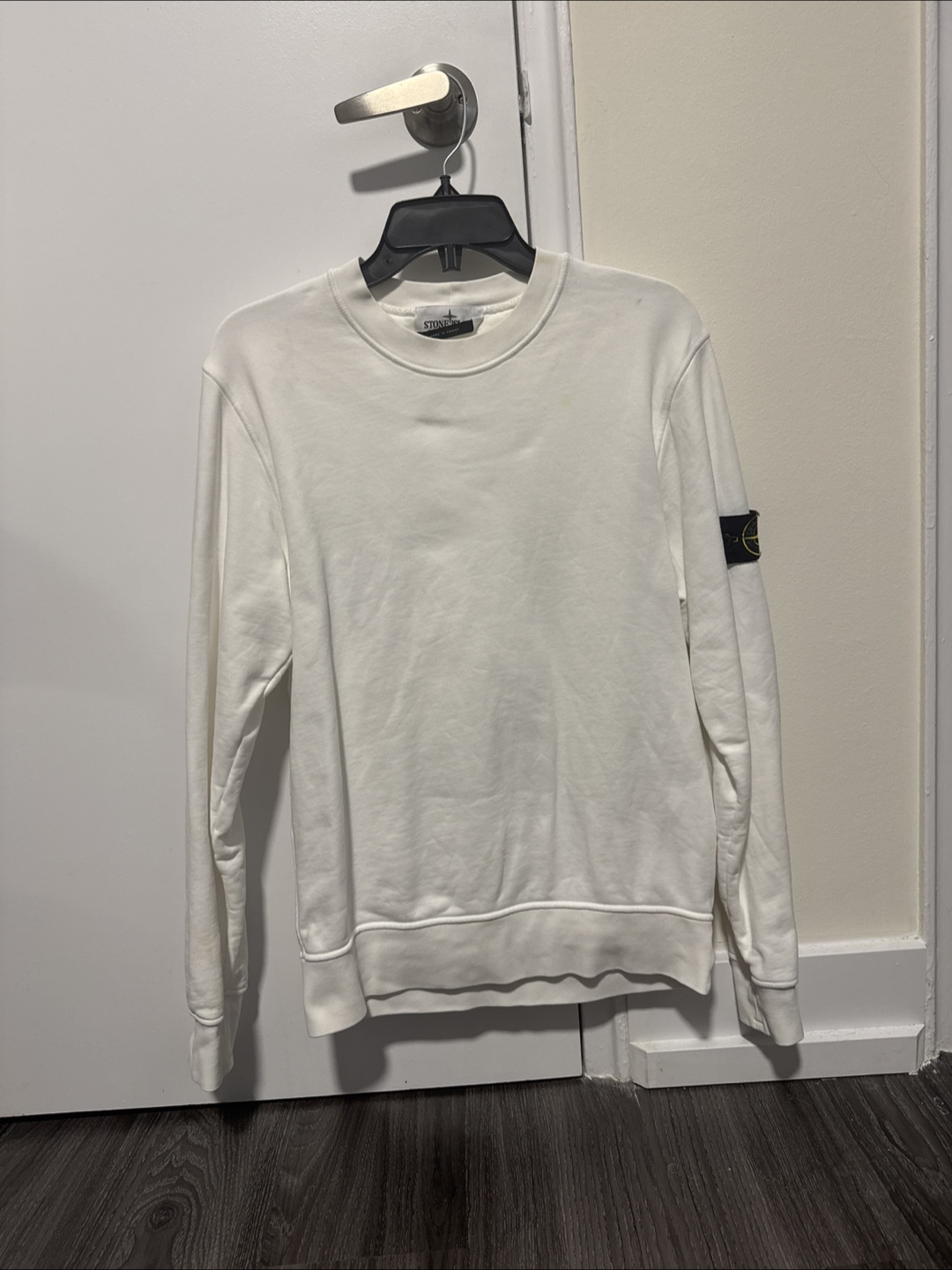 Stone Island White Crewneck Sweatshirt