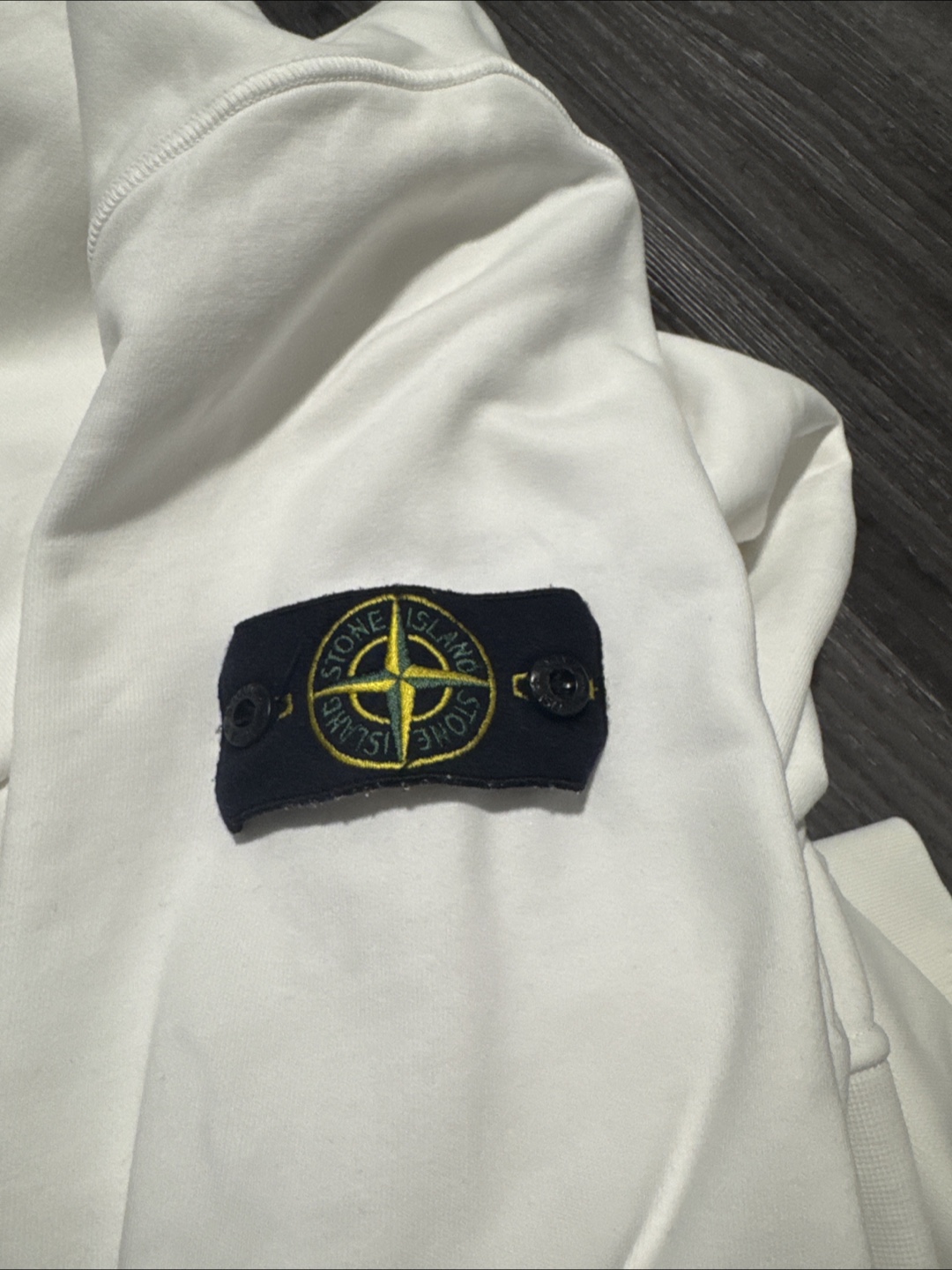Stone Island White Crewneck Sweatshirt - photo 2