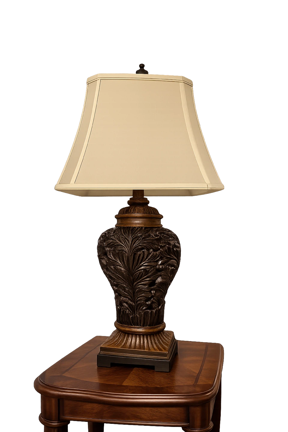 Table Lamp with Carved Base - photo 2
