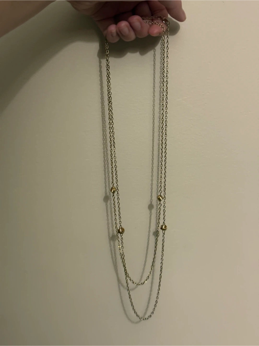 Long Layered Gold Necklace - photo 2