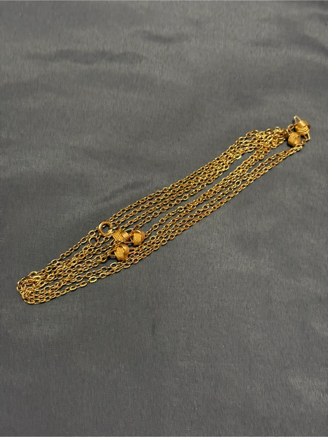 Long Layered Gold Necklace