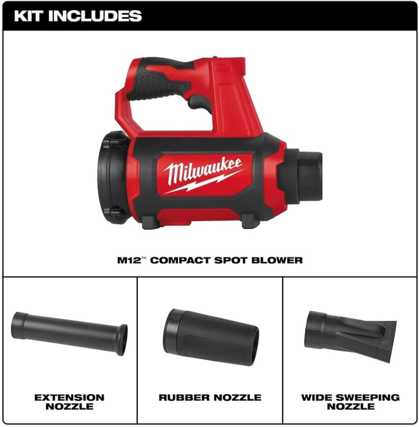 🥕 New Milwaukee M12 Compact Spot Blower - Tool Only - photo 3