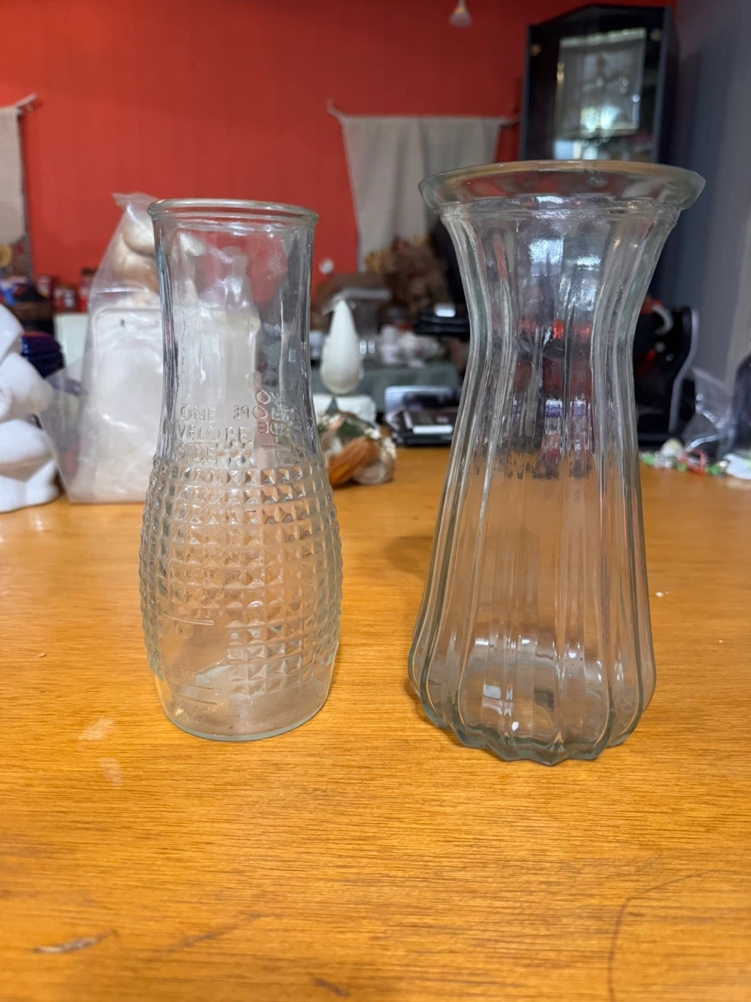 Two Vintage Glass Vases 🥕