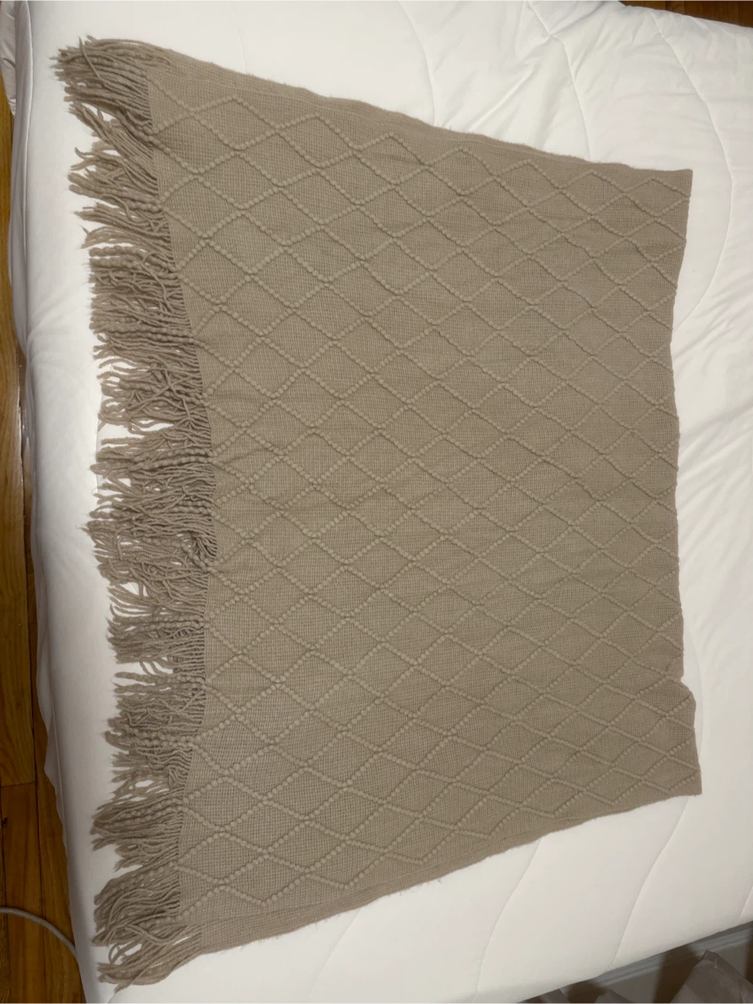 Cozy Beige Throw Blanket