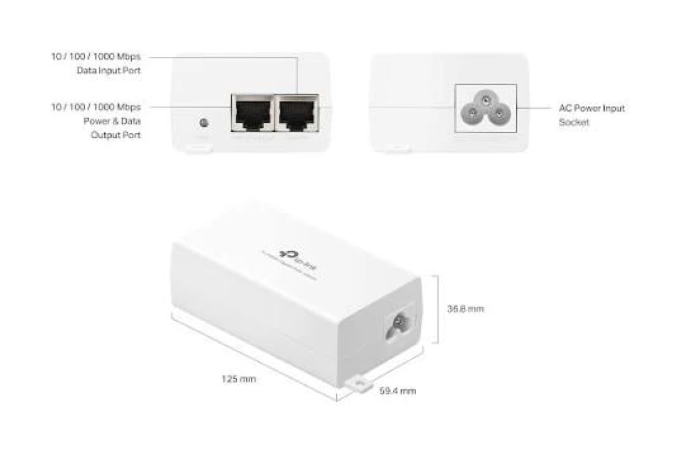 🥕 New TP-Link Gigabit PoE+ Injector TL-P130G - photo 3