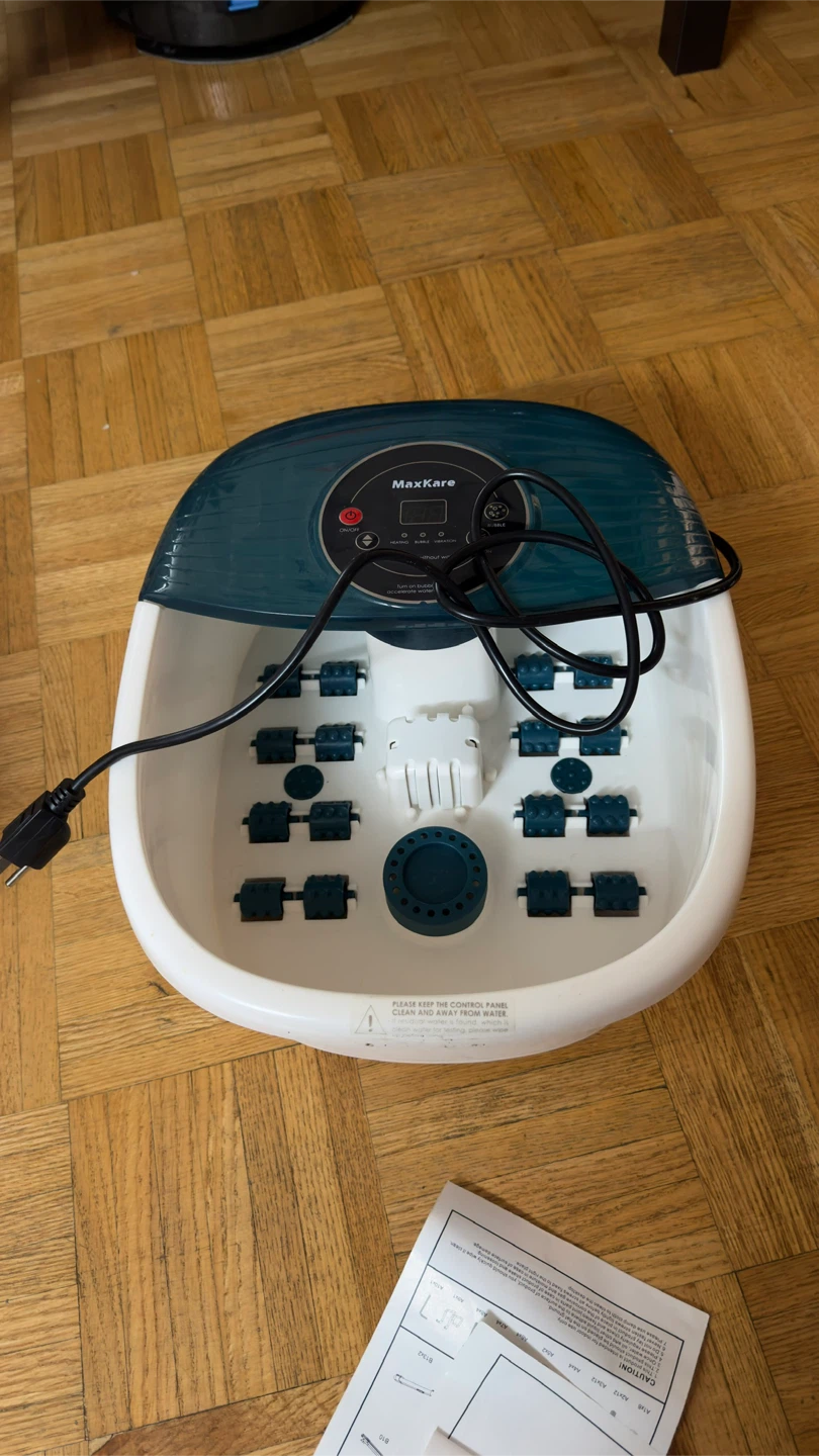 MaxKare Foot Spa Massager with Heat & Bubbles