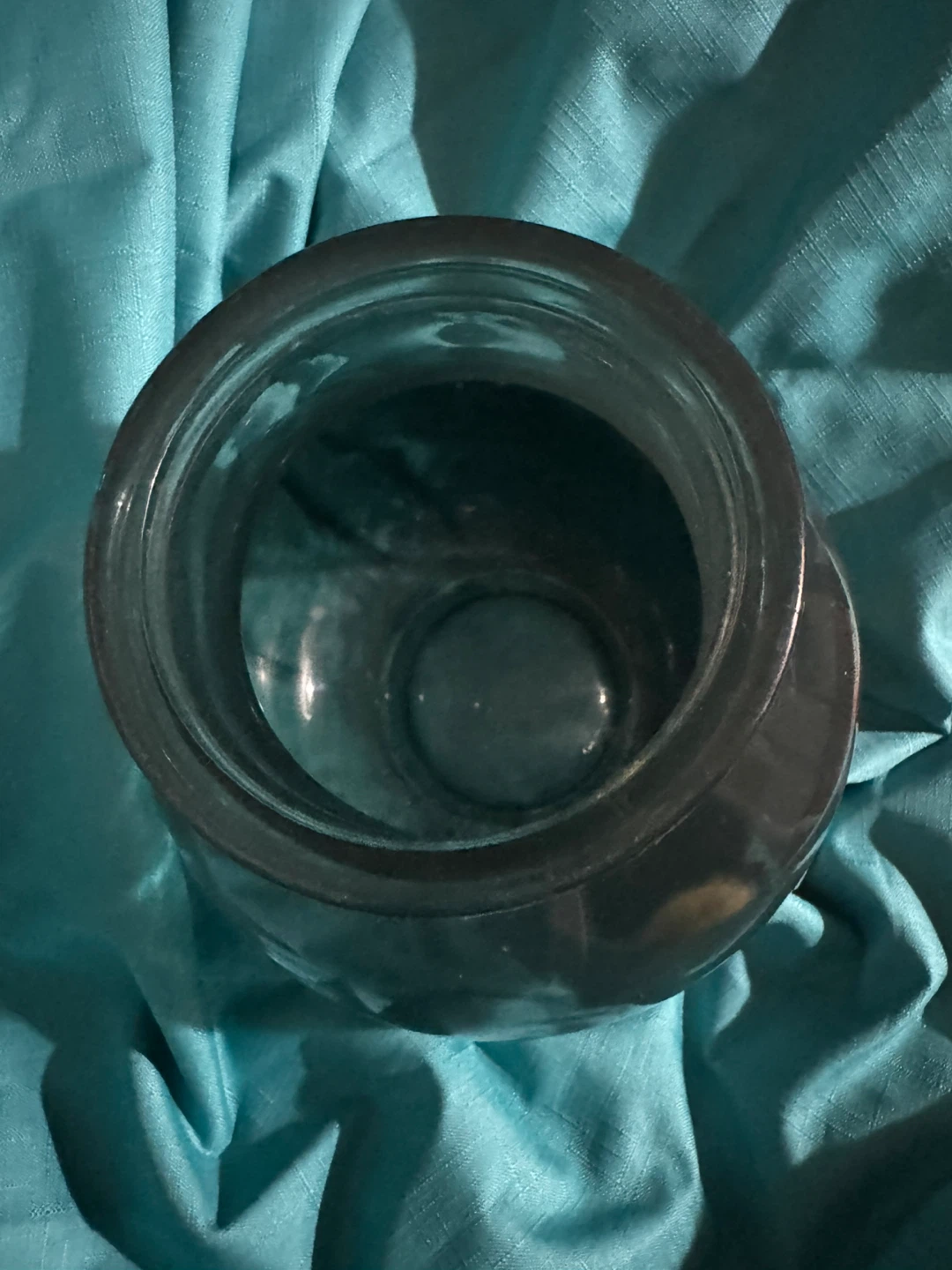 Round smoky blue vase - photo 2