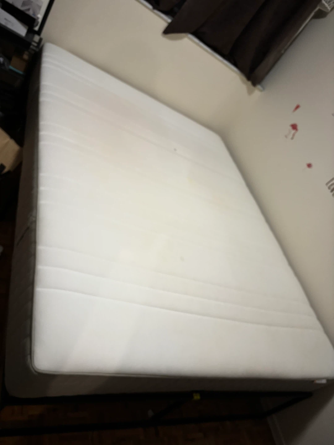 IKEA Haugesund Mattress and steel bed frame