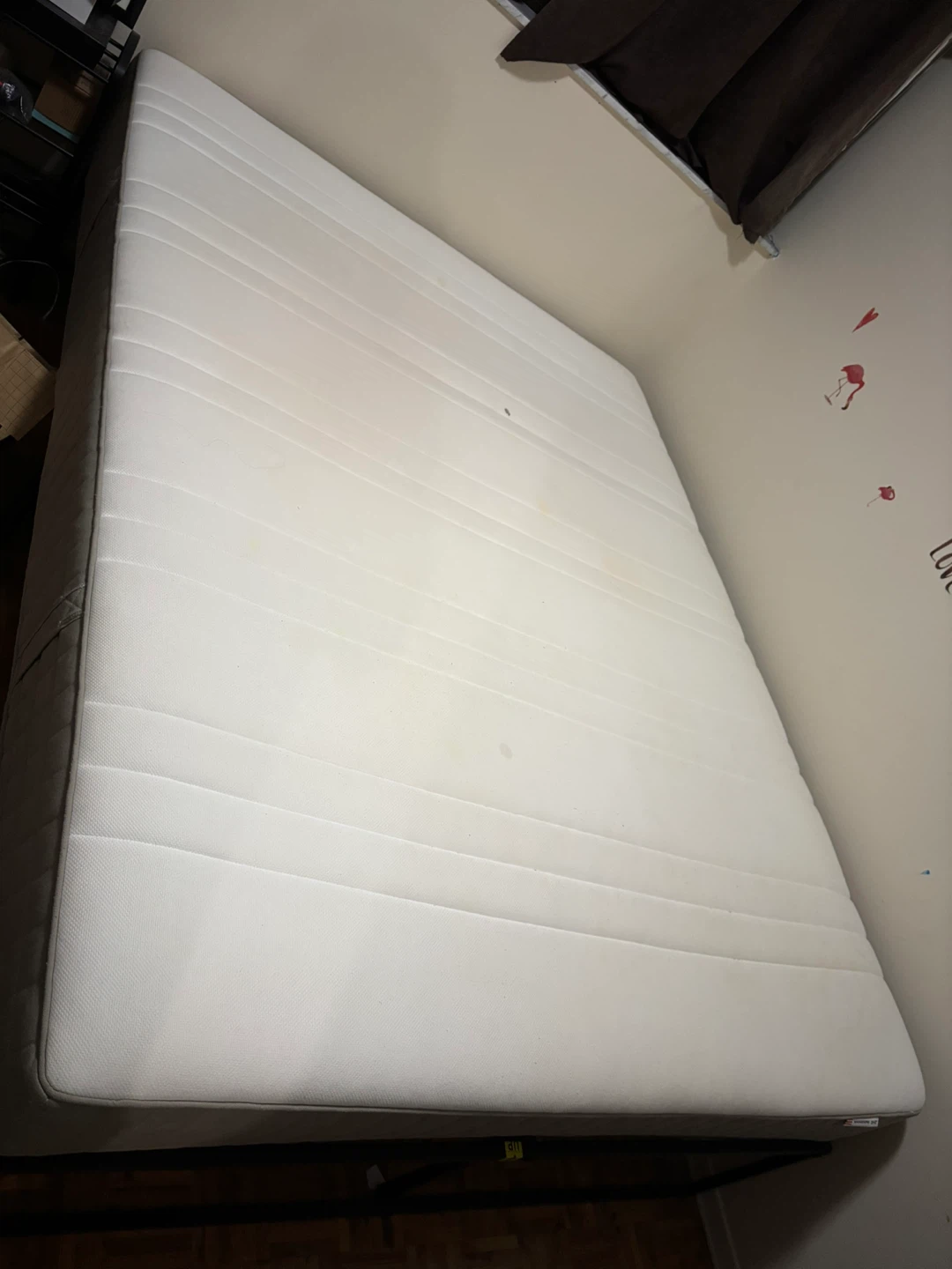 IKEA Haugesund Mattress and steel bed frame - photo 2