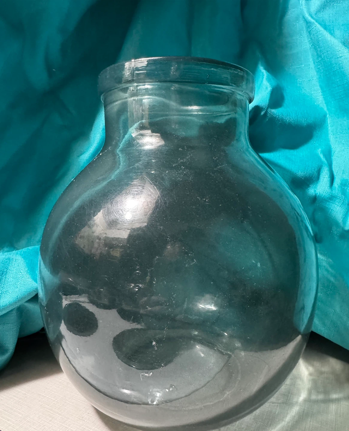 Round smoky blue vase - photo 3