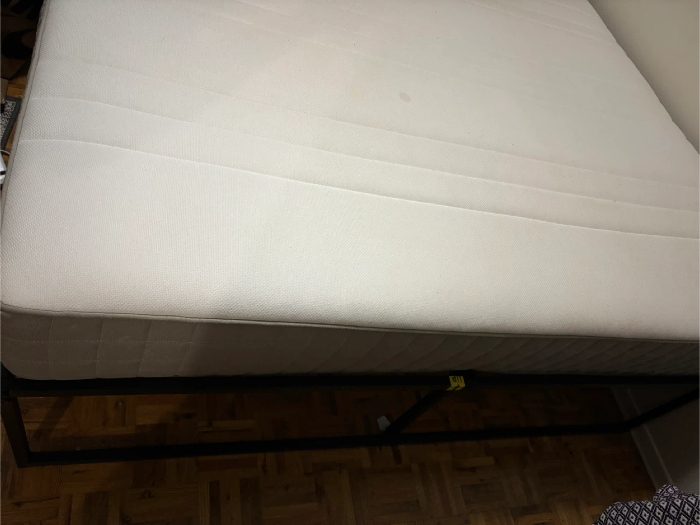 IKEA Haugesund Mattress and steel bed frame - photo 4