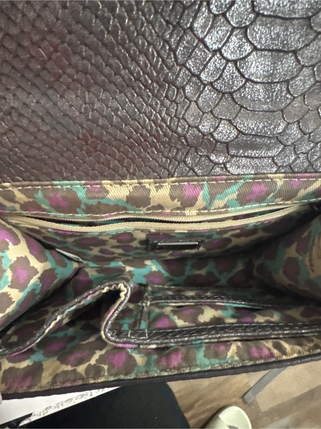 Guess Silver Snakeskin Chain Bag - photo 4