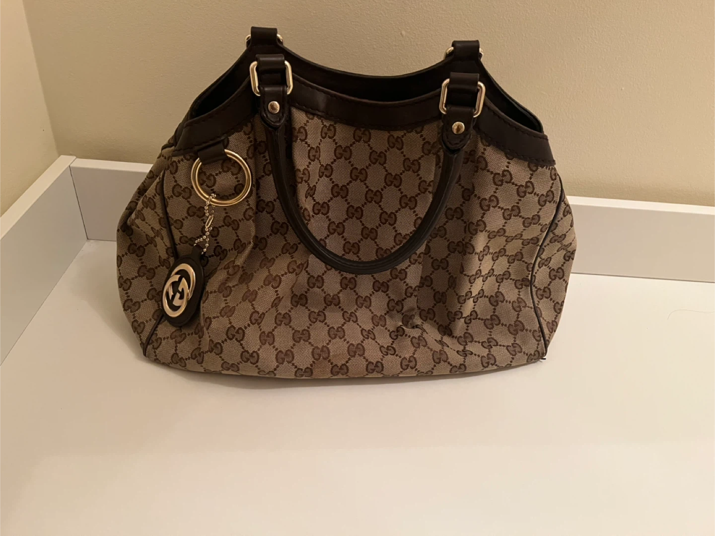 Gucci Brown GG Canvas Tote Bag