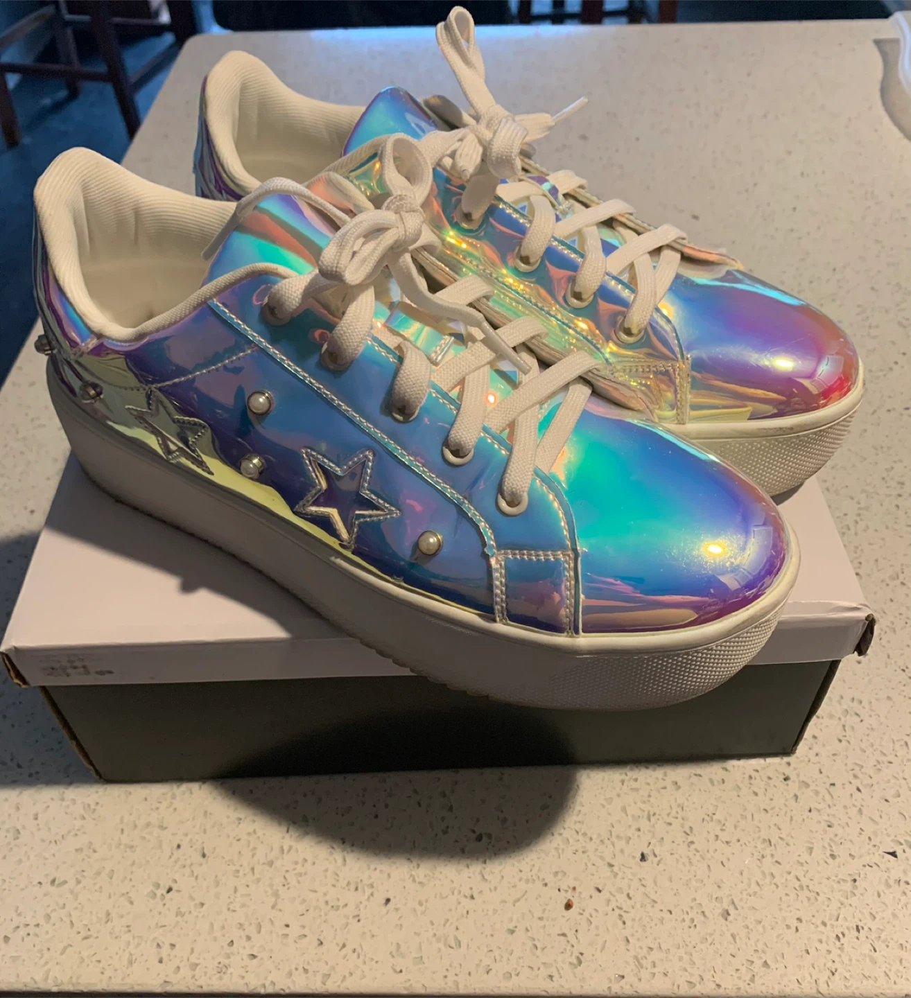 Iridescent Star Sneakers - Size 10 - photo 2