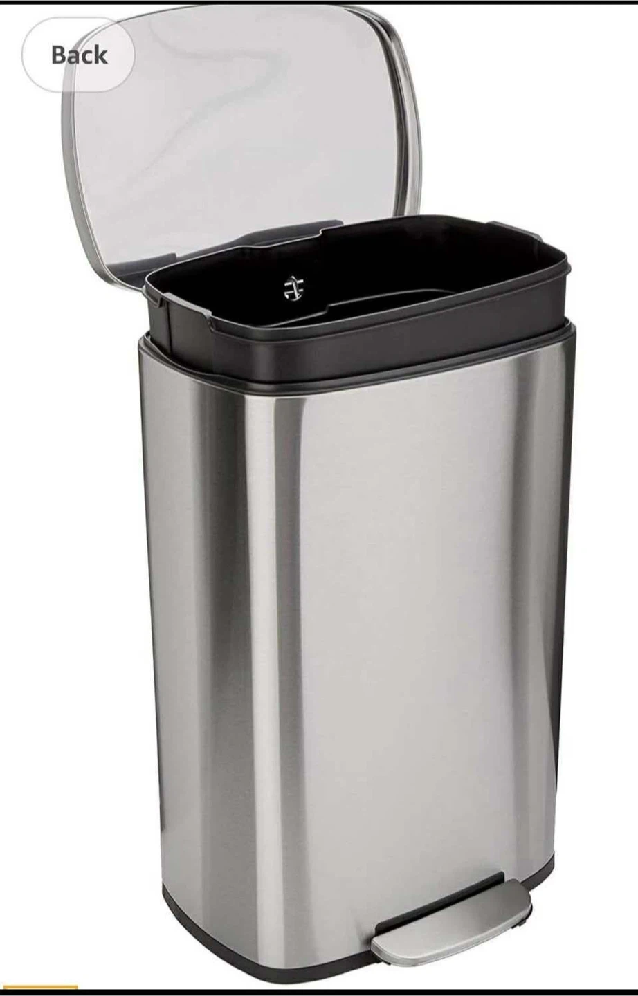 50 Liter / 13.2 Gallon Soft-Close, Smudge Resistant Trash Can wi - photo 4