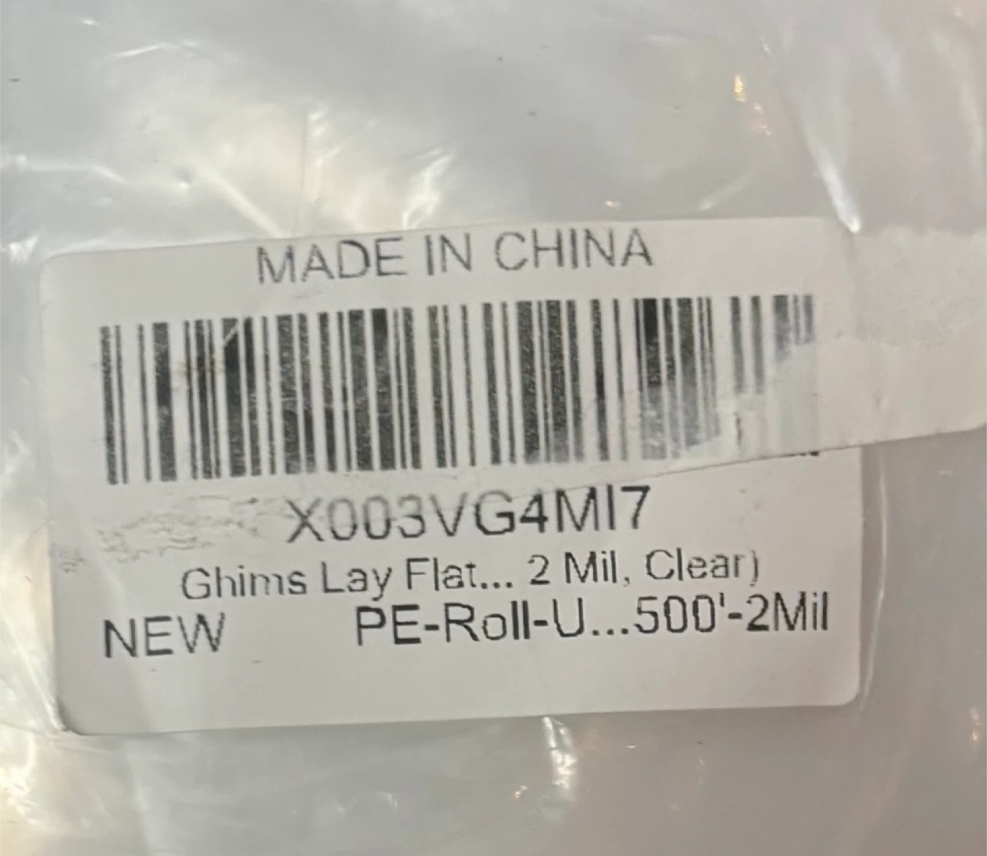 New Ghims Lay Flat Poly Tubing Roll