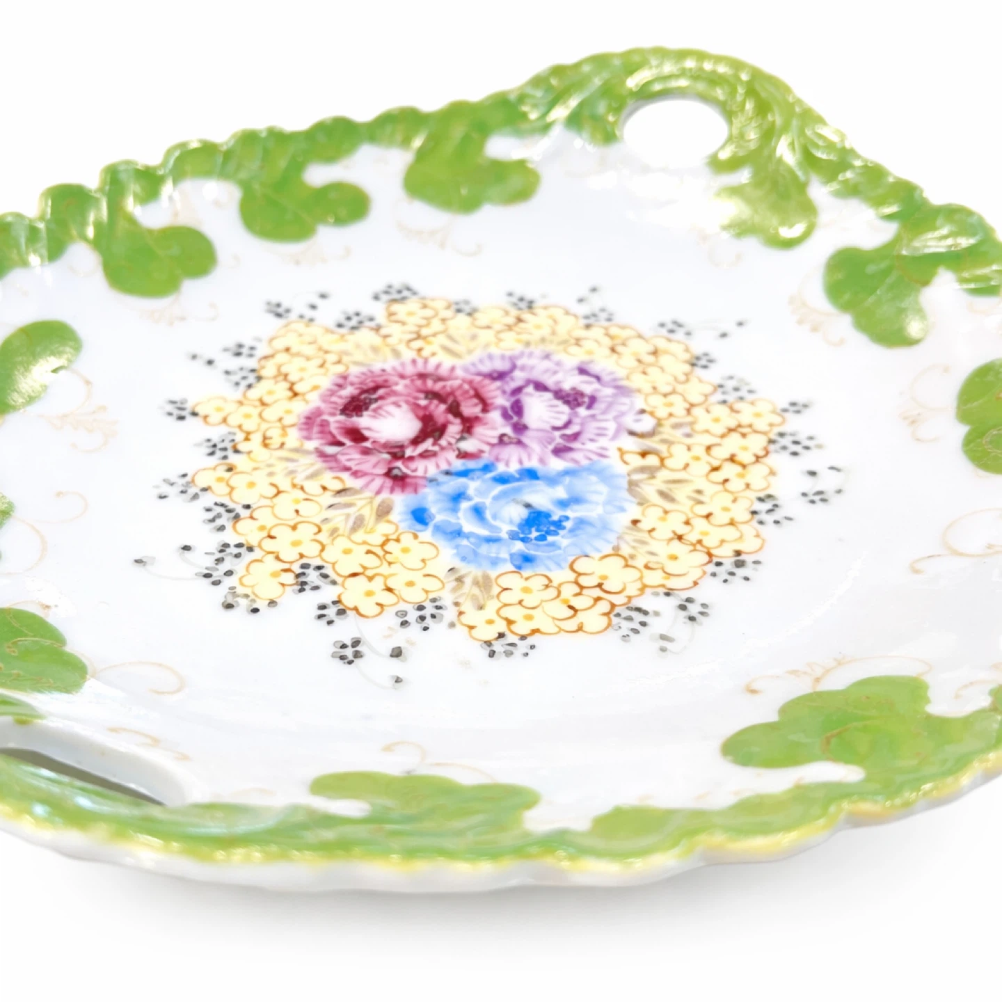 Victorian Hand-Painted Majolica Cheese/Sandwich Server, 10 - photo 5