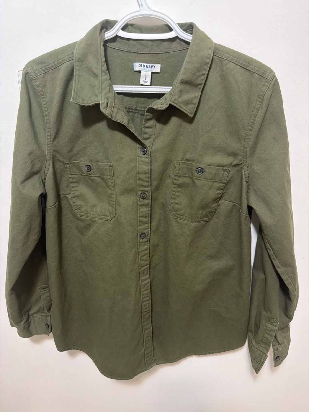 Old Navy Olive Green Shirt - Size L