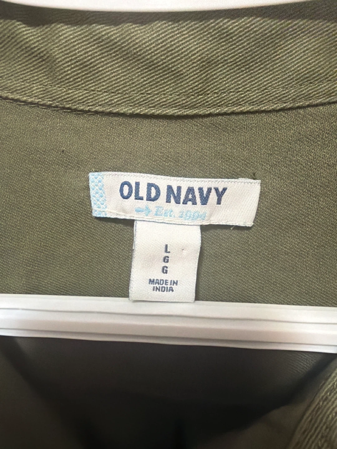 Old Navy Olive Green Shirt - Size L - photo 3