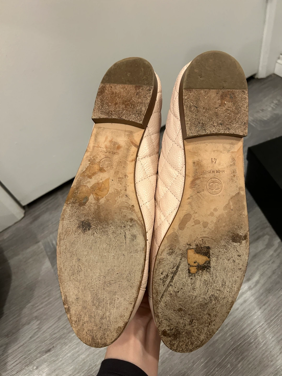 Chanel Pink Quilted Ballet Flats Size 41 - photo 4