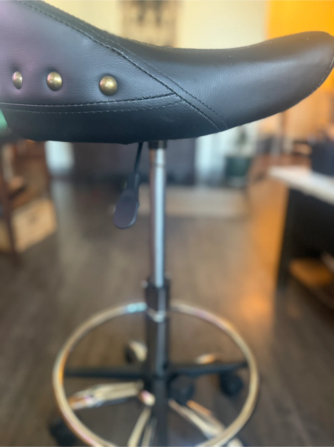 Adjustable Black Swivel Stool - photo 3