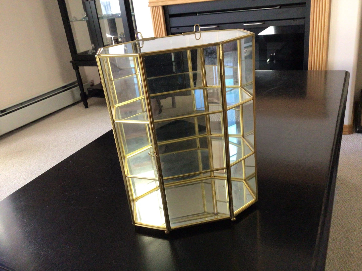 Gold Trimmed Glass Display Case - photo 4