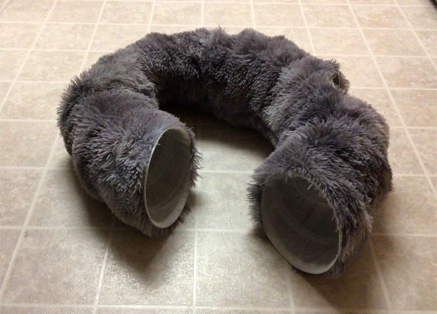 Grey Fuzzy Cat Tunnel Toy - photo 4