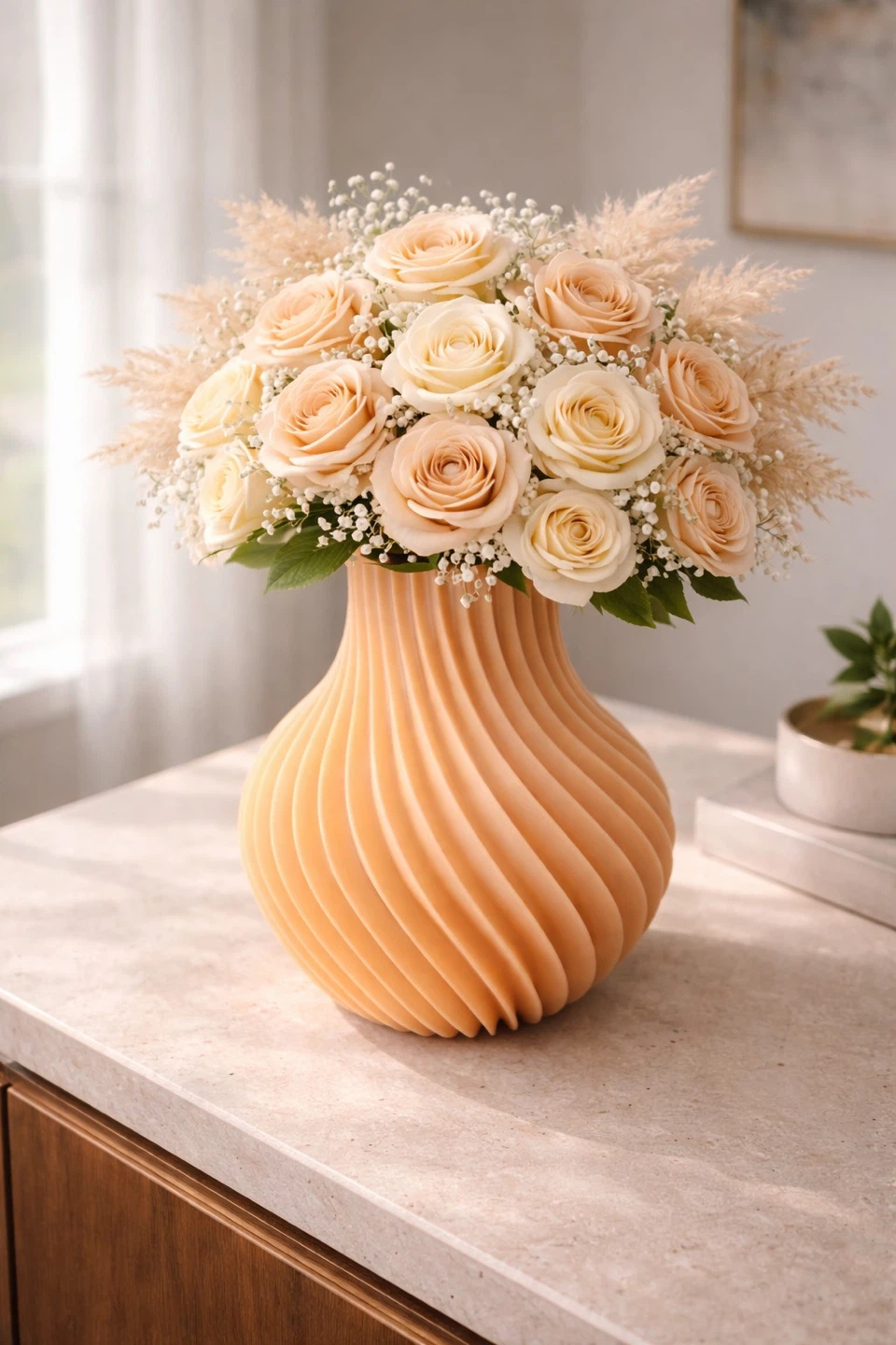 3D Printed Modern Vase, Home Decor, Minimal Decorative Vase