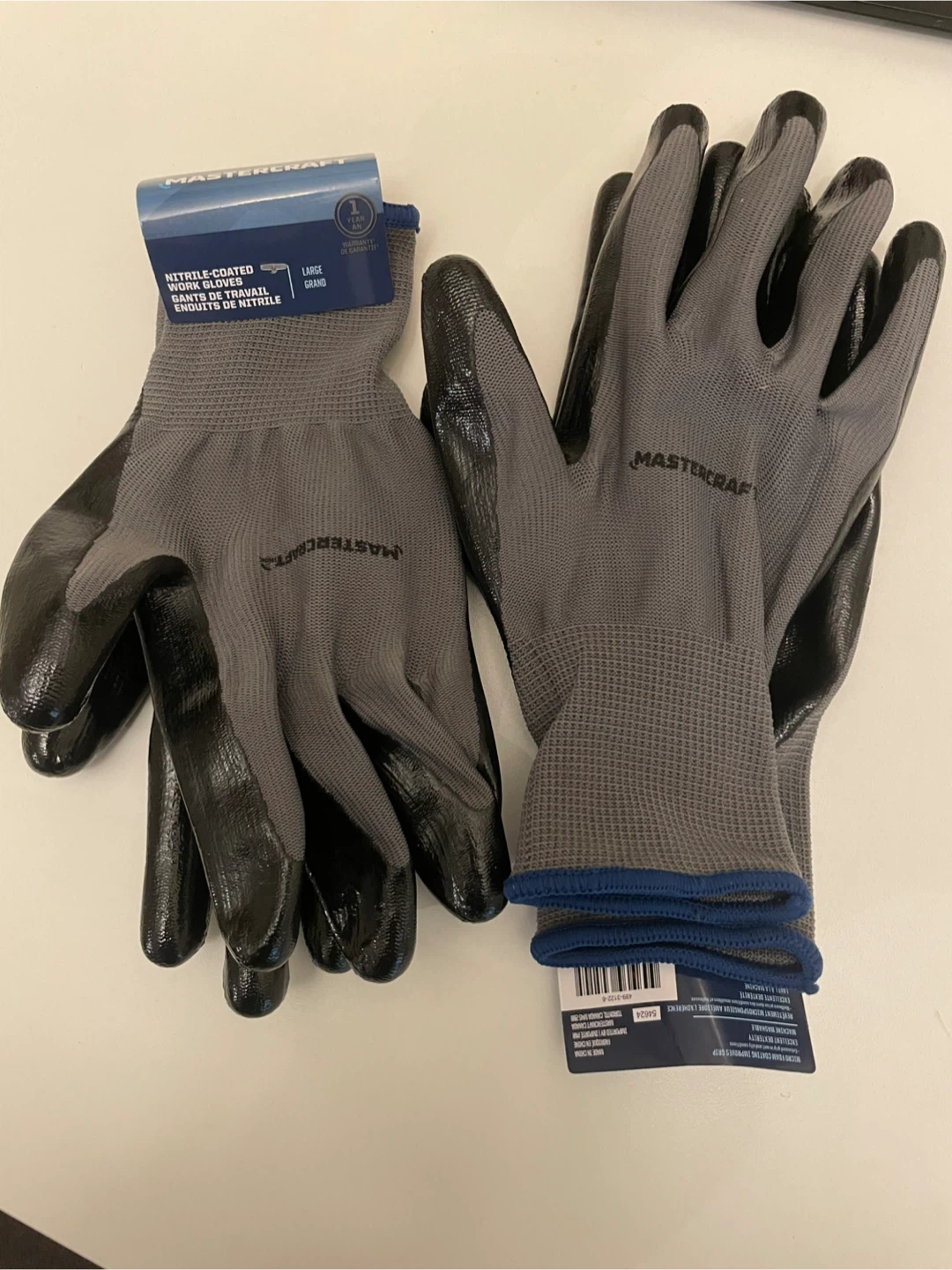 Mastercraft Nitrile-Coated Work Gloves - Large 🥕
