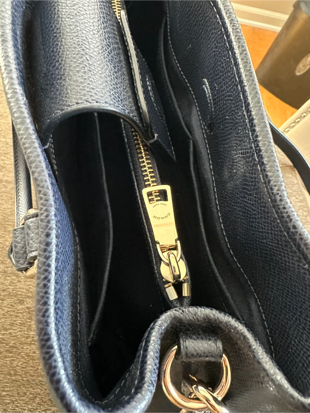Coach Navy Blue Leather Satchel 🥕 - photo 5