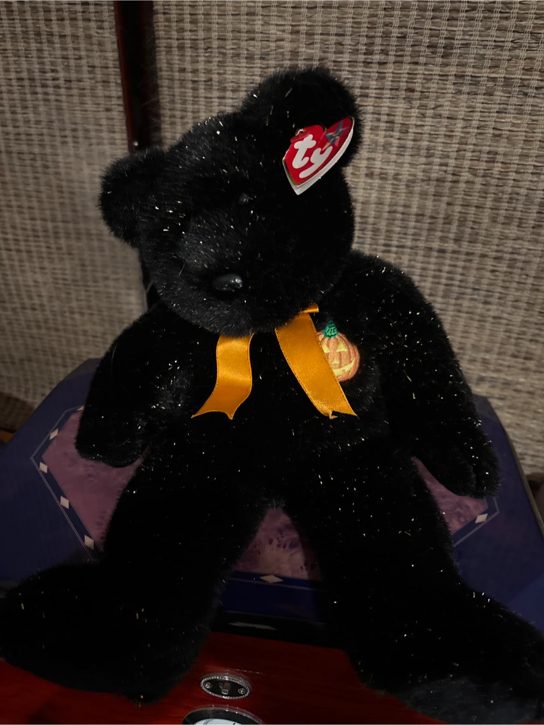 Limited edition Ty Beanie Buddies Haunt Jack-o-lantern Bear