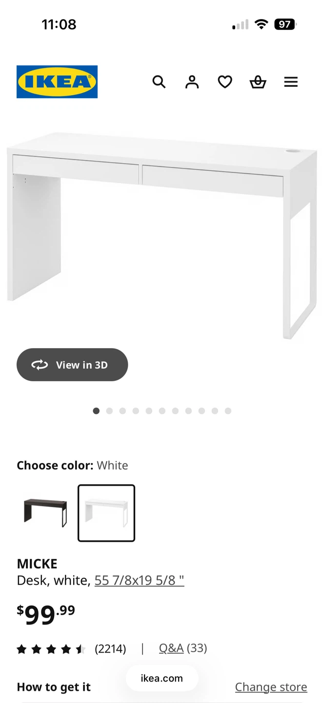 IKEA MICKE white desk 🥕 - photo 3