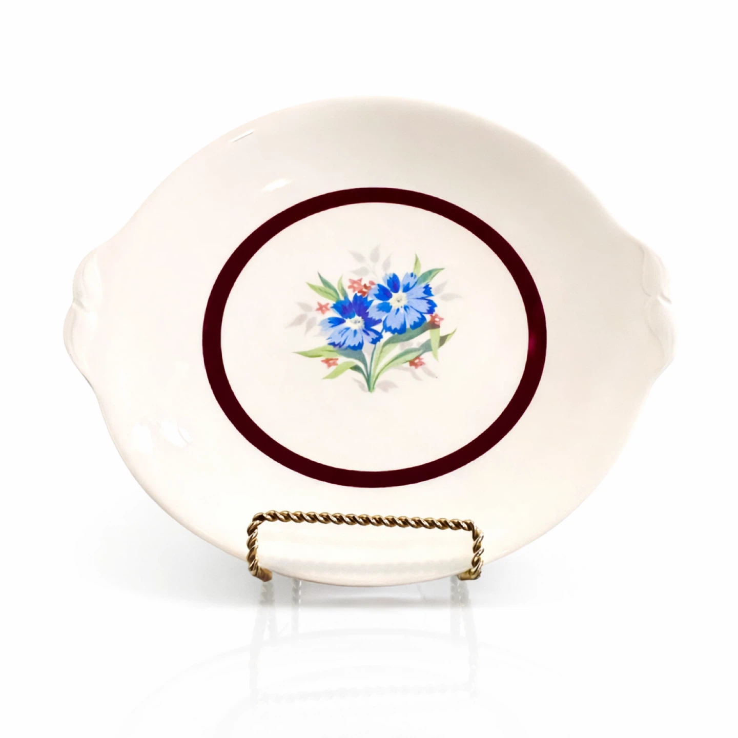 Johnson Brothers “Pareek” Handled Sandwich Plate, c.1930