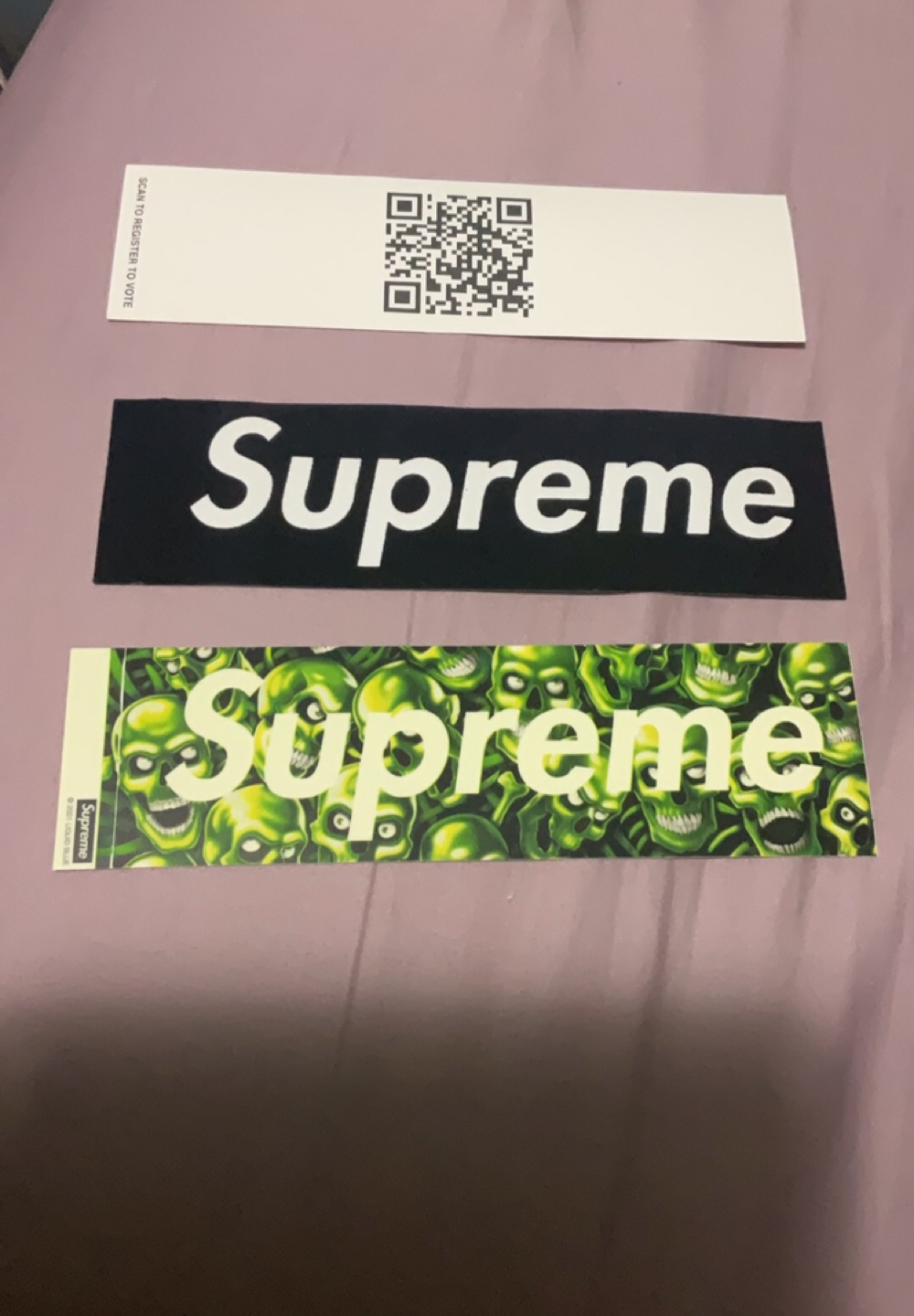 Supreme Stickers - Box Logo & Skull Pile