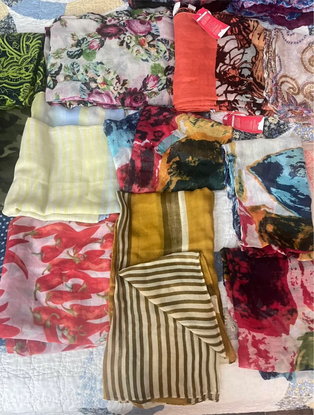 Assorted Scarves - Various Colours and Patterns - photo 2